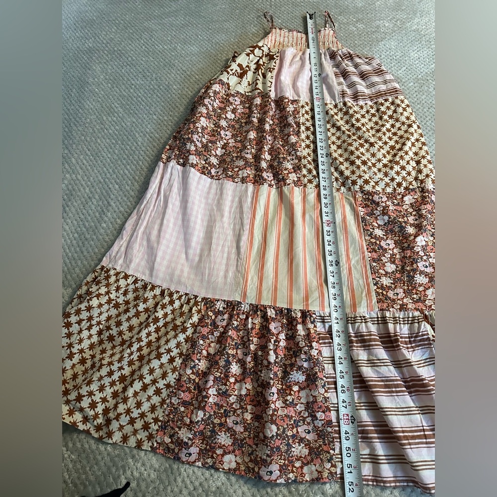 Maxi Patchwork Floral Spaghetti Strap Cottage-cor… - image 11